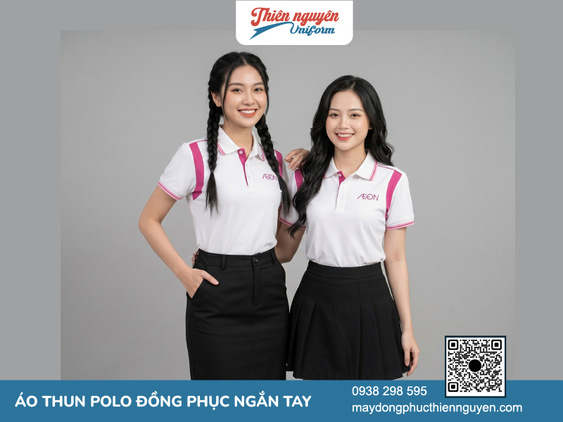 Các mẫu áo thun polo đồng phục tay ngắn tạo sự năng động mang lại cảm giác vô cùng khỏe khoắn