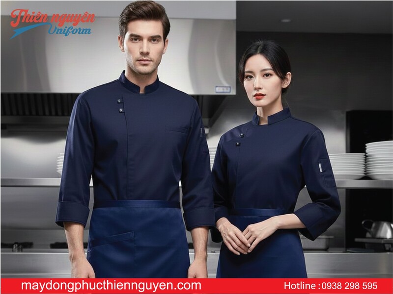mẫu đồng phục bếp theo tiêu chuẩn 5 sao - Thiên Nguyên Uniform