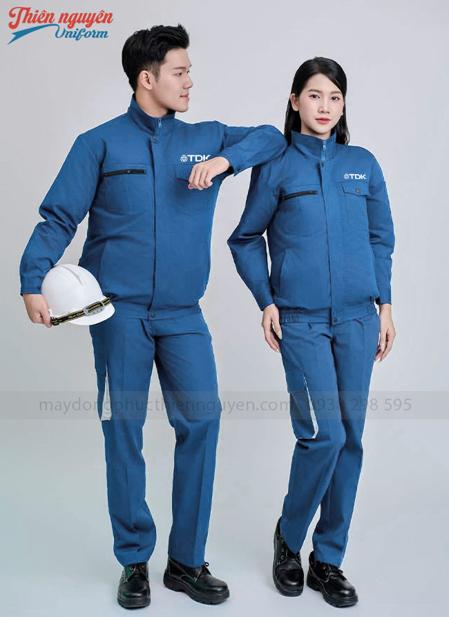may đồng phục công nhân theo yêu cầu