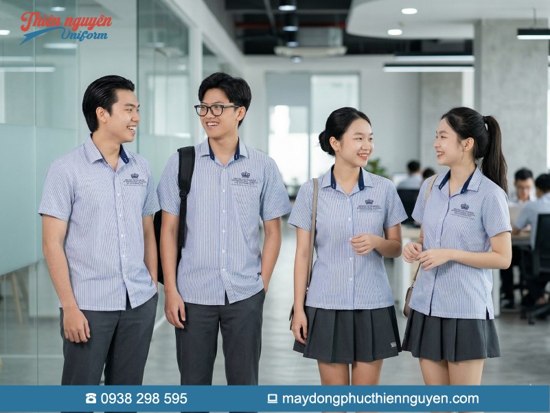 Mẫu đồng phục học sinh cấp 3 trường quốc tế Anh Việt BVIS năng động hiện đại phù hợp với môi trường học tập quốc tế