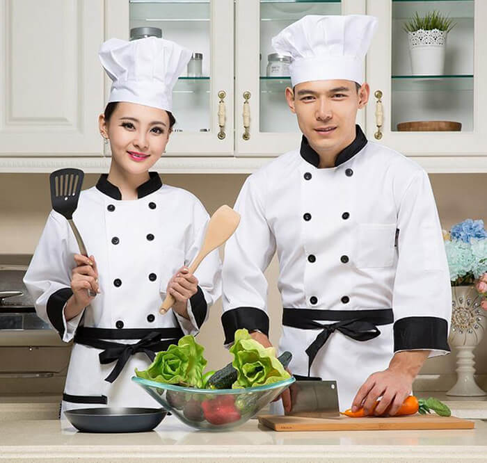 chất liệu vải may đồng phục nhà hàng khách sạn - đồng phục bếp