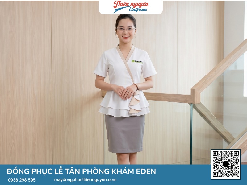 Bộ đồng phục lễ tân nha khoa EDEN DENTAL