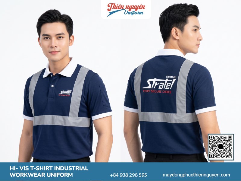 Hi vis polo shirt for engineering industry