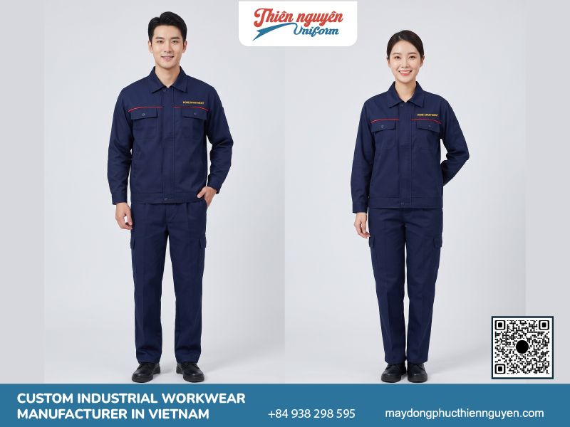 Custom idustrial uniform with Flame Retardant (FR) Fabrics for High Heat