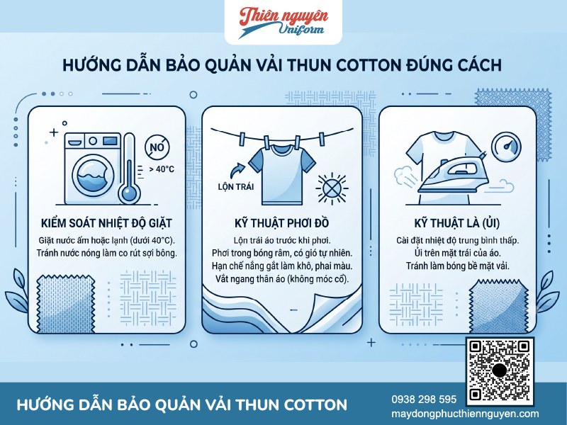 Cẩm nang bảo quản sản phẩm may từ vải thun cotton được bền đẹp lâu