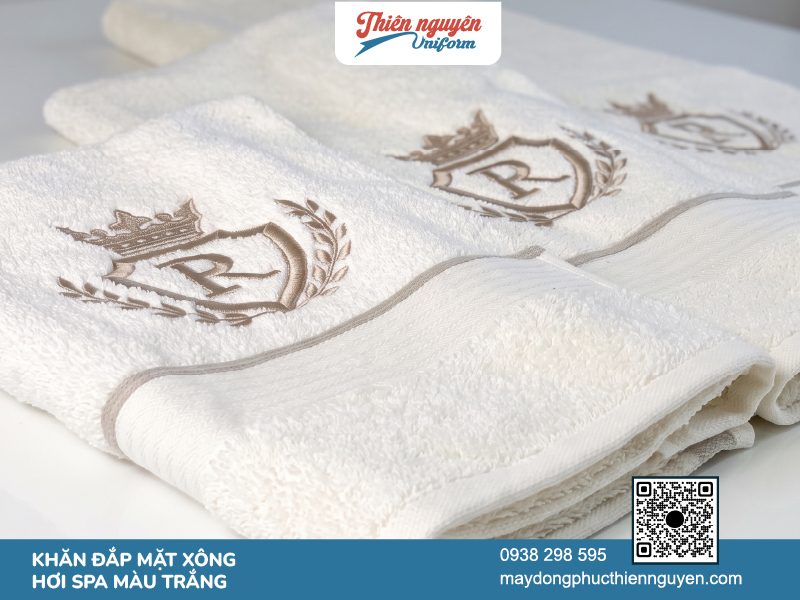 Mẫu khăn đắp xông hơi spa màu trắng