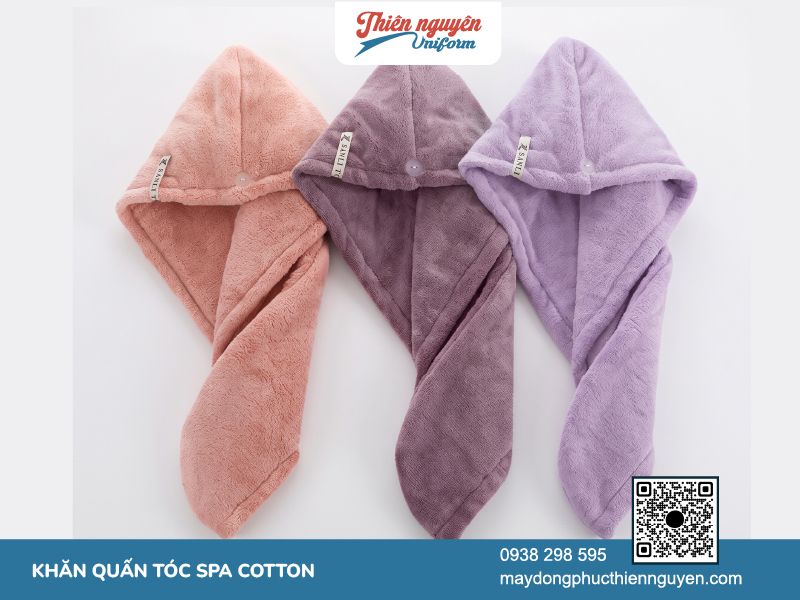Màu sắc khăn quấn tóc spa siêu thấm hút mềm mại