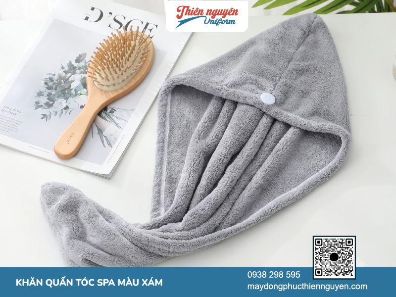Khăn quấn tóc spa chất liệu thấm hút mềm mại