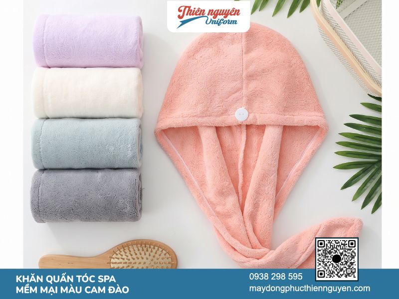 Chi tiết mẫu khăn ủ, quấn tóc spa