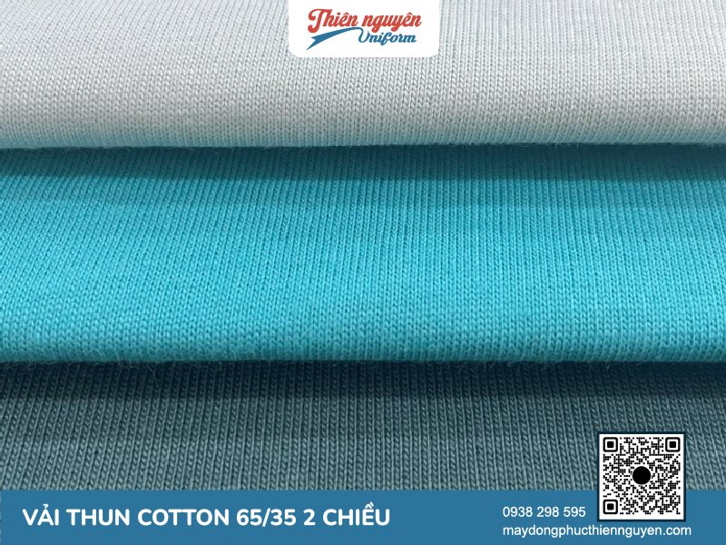 Chi tiết chất liệu vải thun cotton 65/35 (CVC) 2 chiều