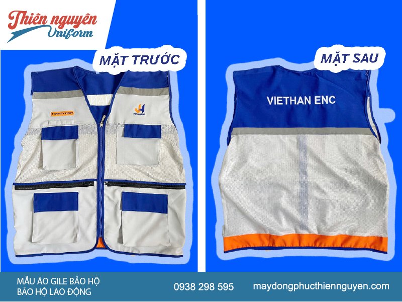 Mẫu áo gile bảo hộ lao động