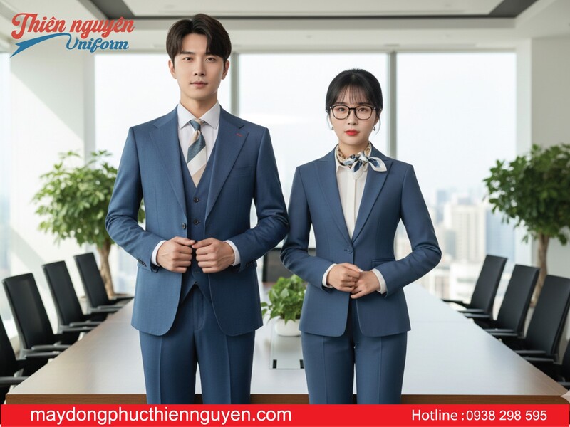 mẫu áo vest đồng phục cho nhân viên công ty bất động sản - Thiên Nguyên uniform