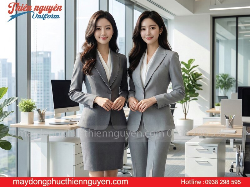 mẫu đồng phục vest nữ- Thiên Nguyên Unifrom