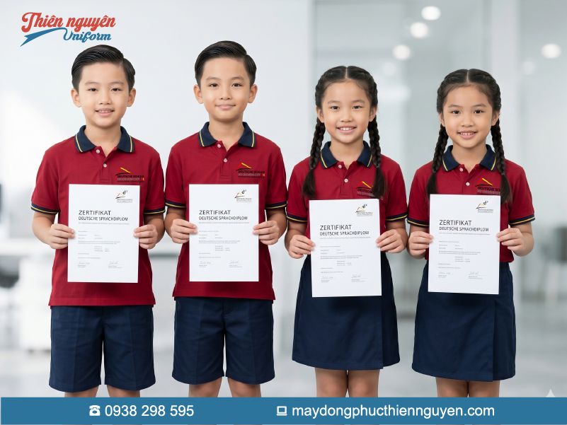 Đồng phục học sinh  tiểu học Trường quốc tế Đức mang đến diện mạo khỏe khoắn, thanh lịch và đậm chất giáo dục châu Âu