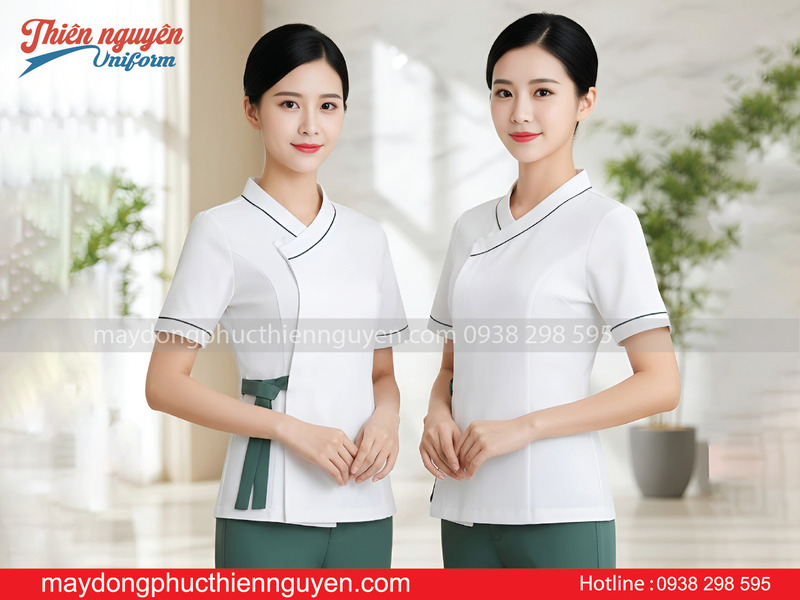 Mẫu đồng phục nhân viên spa tại Tây Ninh - Thiên Nguyên Uniform