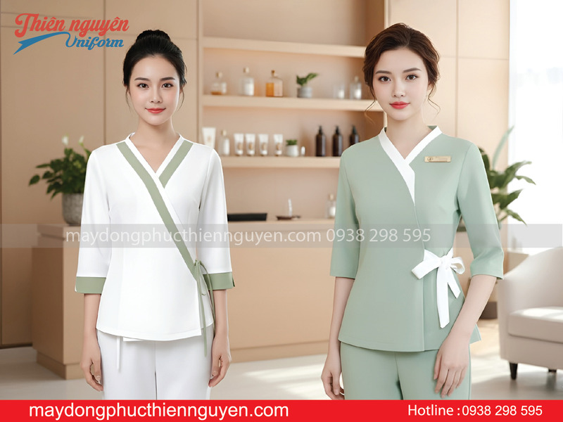 Mẫu đồng phục nhân viên massage tại Cần Thơ - Thiên Nguyên Uniform