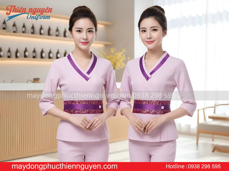 Mẫu đồng phục nhân viên spa tại Tây Ninh - Thiên Nguyên Uniform