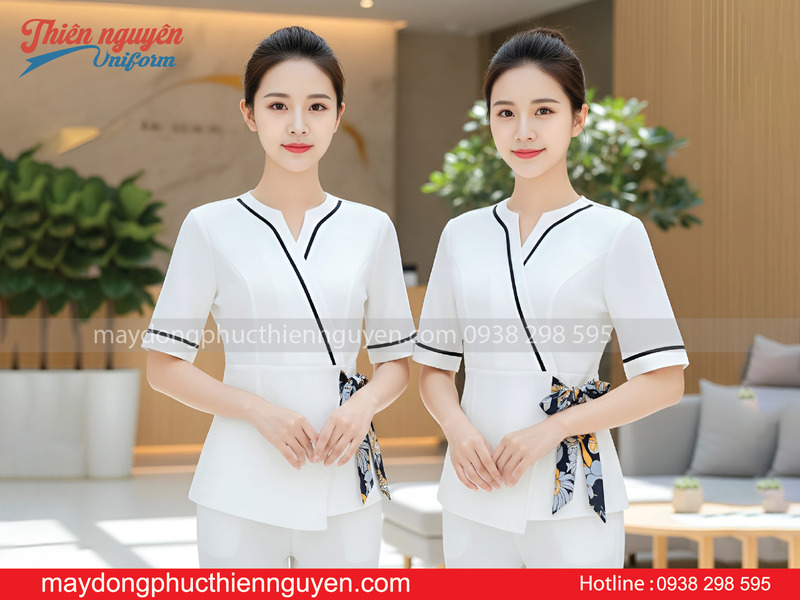Mẫu đồng phục nhân viên spa tại Cần Thơ - Thiên Nguyên Uniform