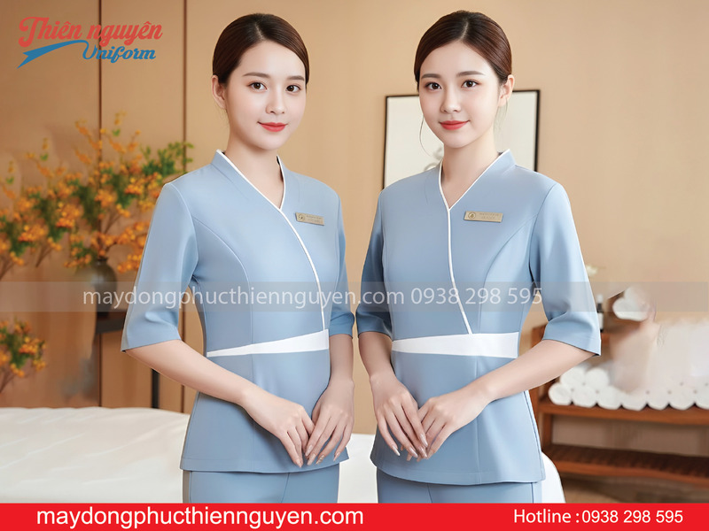 Mẫu đồng phục nhân viên spa tại Cần Thơ - Thiên Nguyên Uniform