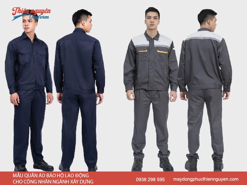 Mẫu quần áo bảo hộ lao động cho công nhân ngành xây dựng