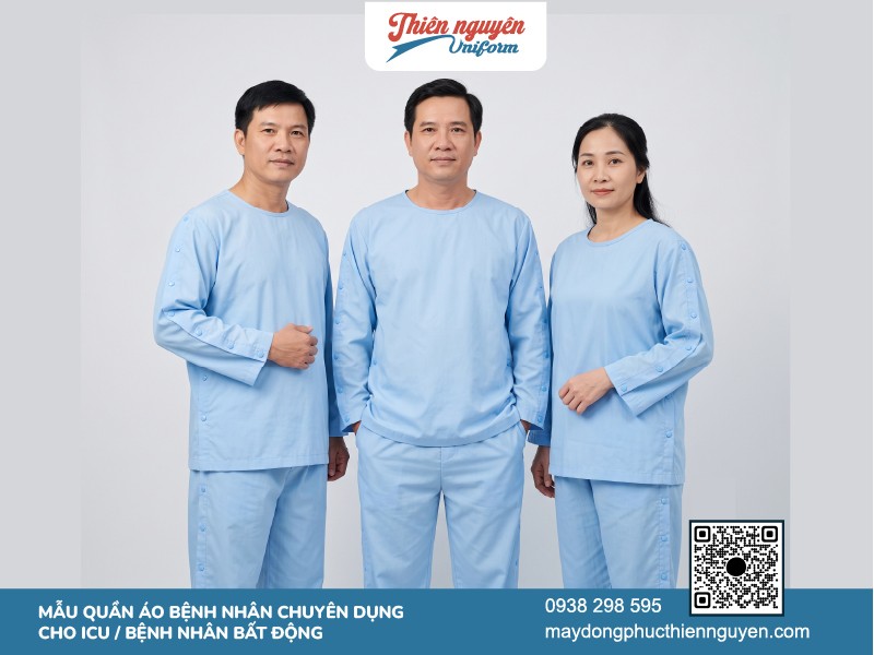 Bộ đồng phục bệnh nhân chyên dụng cho ICU /bệnh nhân bất động