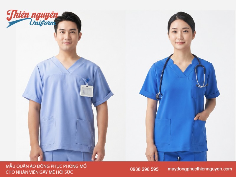 Mẫu quần áo đồng phục phòng mổ dành cho nhân viên gây mê hồi sức 