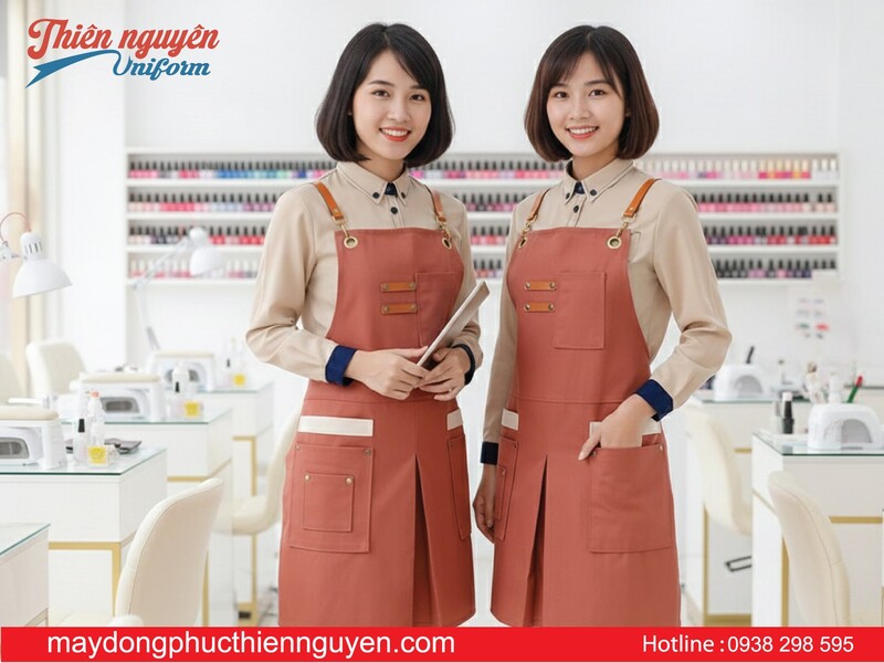 mẫu tạp dề phục vụ nhà hàng - Thiên Nguyên uniform