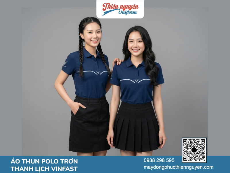 Áo thun polo trơn thiết kế thanh lịch làm nổi bật logo doanh nghiệp