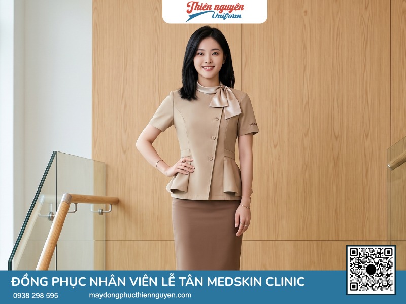 Bộ trang phục nhân viên lễ tân thanh lịch sang trọng