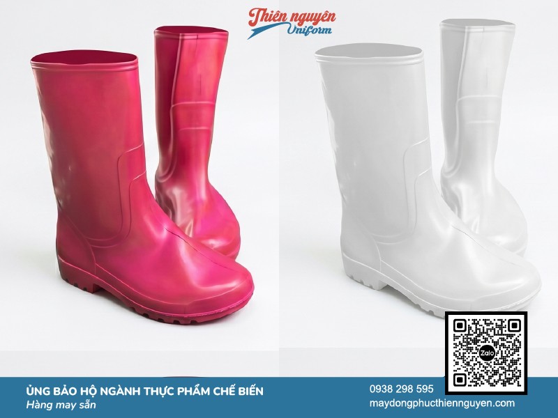Mẫu giày/ủng bảo hộ dùng tại các khu chế biến thực phẩm