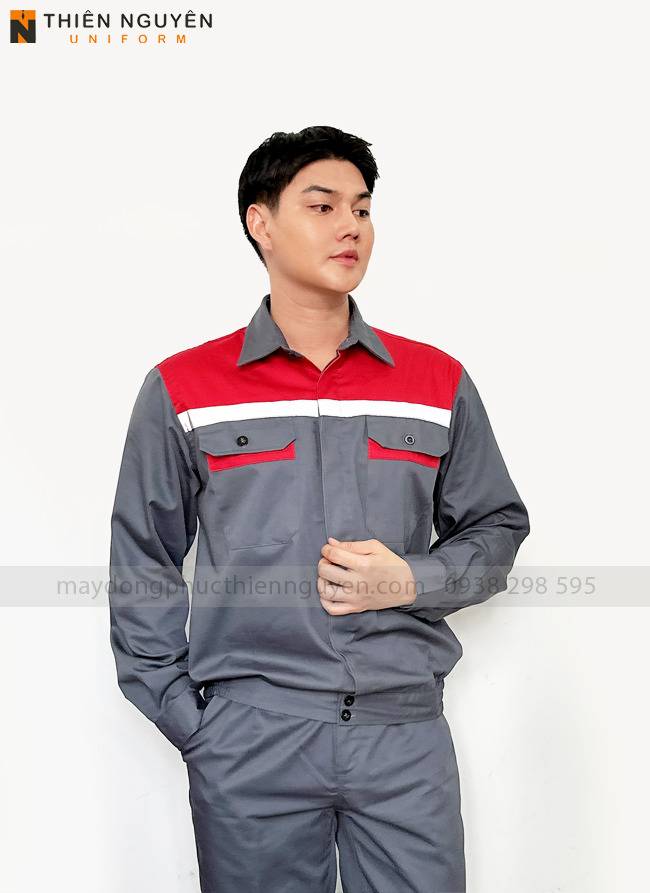 mẫu đồng phục kỹ sư màu xám