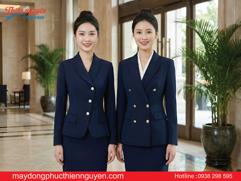 mẫu đồng phục lễ tân cho khách sạn và resort 5 sao - Thiên Nguyên Uniform