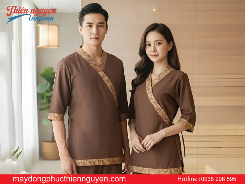 quy trình thiết kế đồng phục quần áo spa cho khách nam nữ -  Thiên Nguyên Uniform