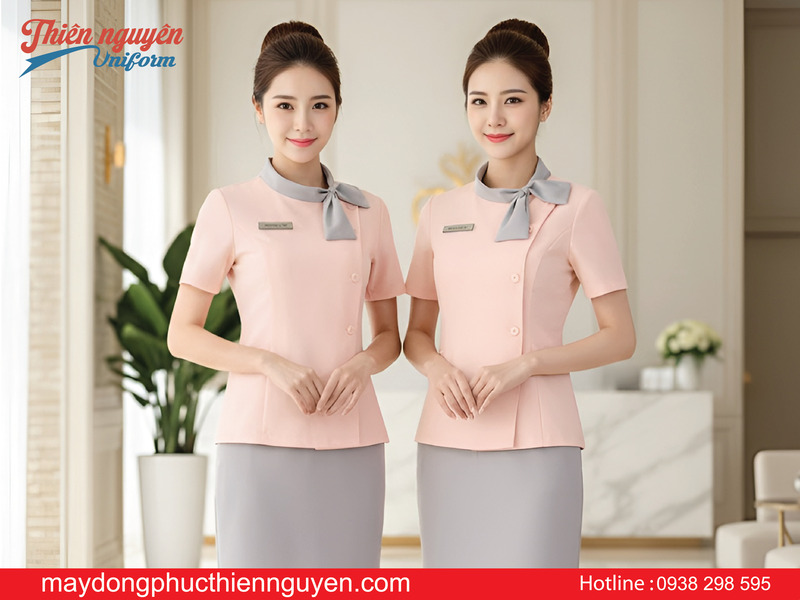 may đồng phục lễ tân spa ở Biên Hòa - Thiên Nguyên Uniform