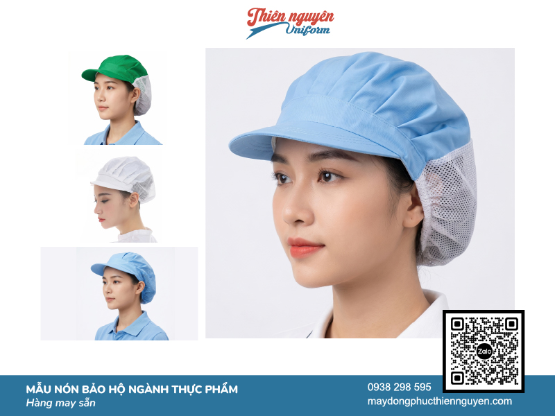 Đồng phục nón bảo hộ lao động ngành chế biến thực phẩm