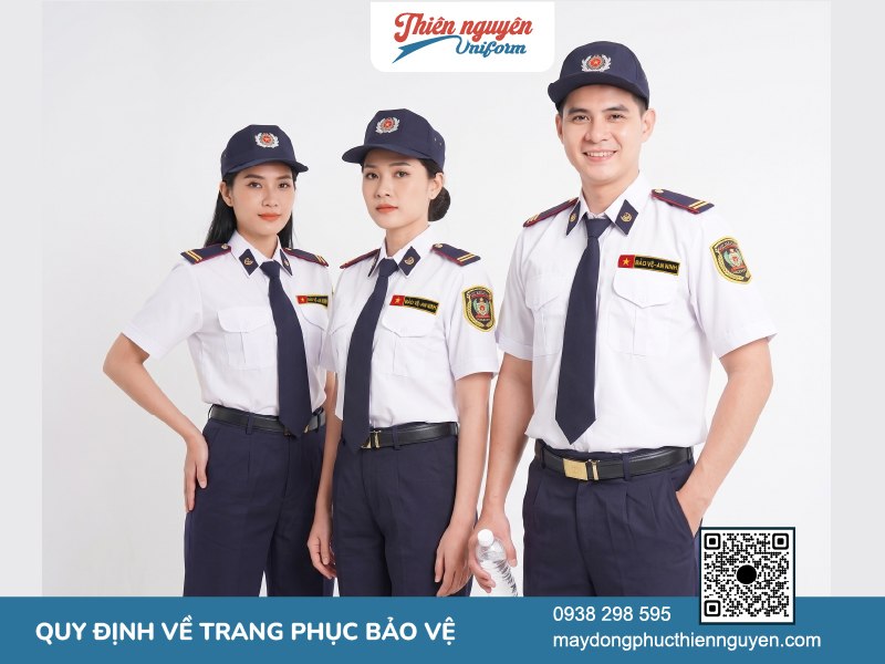 Trang phục bảo vệ an ninh tay ngắn màu trắng