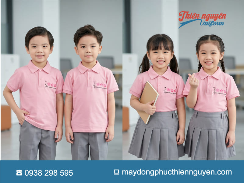 thiết kế đồng phục học sinh cấp 1 dễ thương