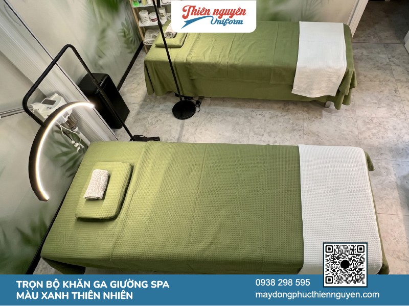 Combo trọn bộ khăn ga trải giường spa