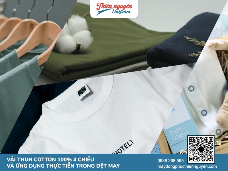 Ứng dụng may mặc hằng ngày của vải thun cotton 100% 4 chiều