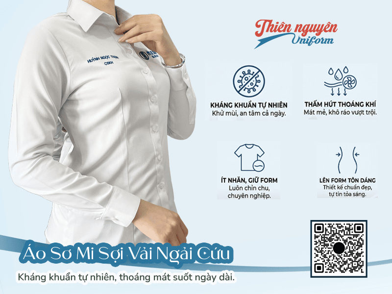 Ứng dụng may mặc đồng phục của loại vải sợi ngải cứu