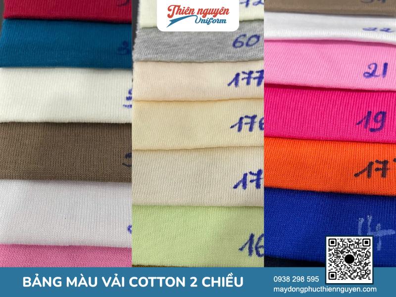 Bảng màu vải cotton 2 chiều