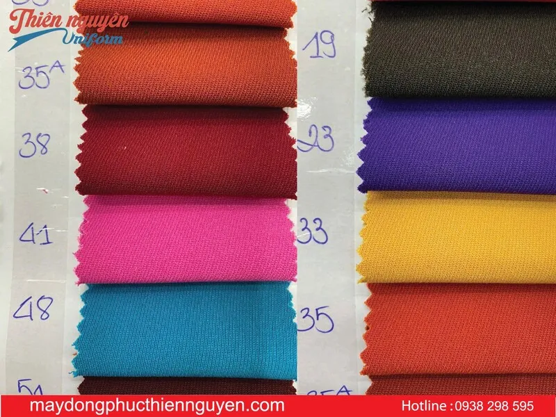 bảng màu vải tuyết mưa vitex Thiên Nguyên uniform. Ảnh 3