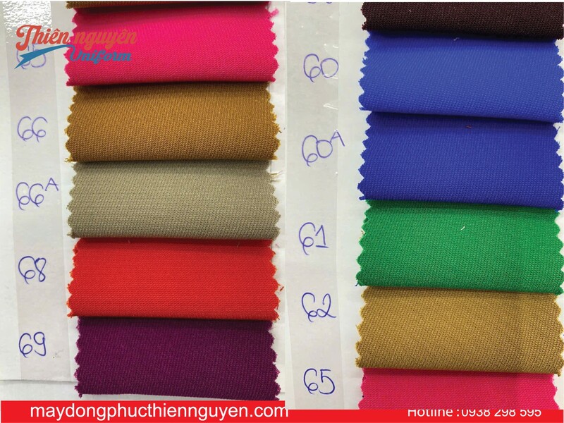 Bảng màu vải tuyết mưa vitex - Thiên Nguyên Uniform