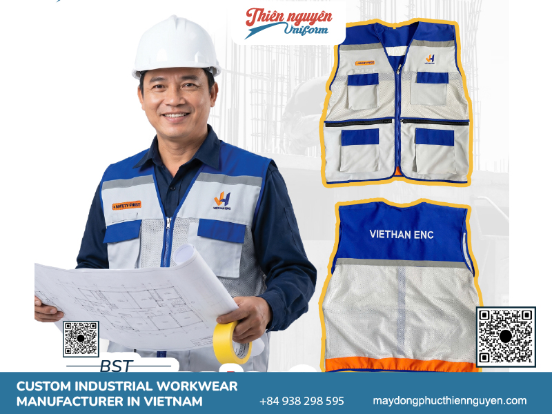 Mesh vest jacket industrial uniform