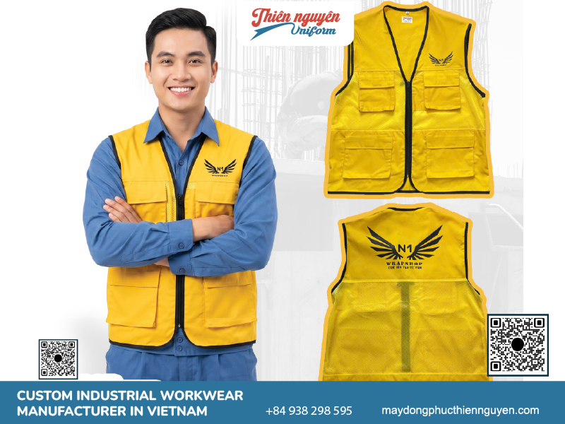 Yellow vest jacket workwear uniform