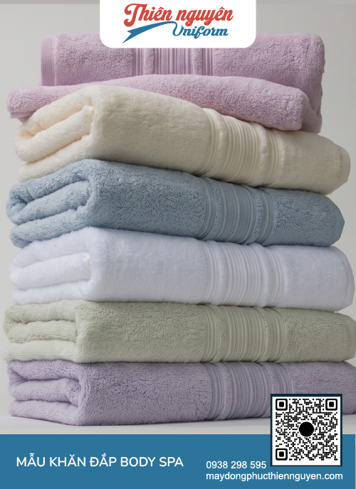 Bộ khăn quấn body spa tông màu pastel