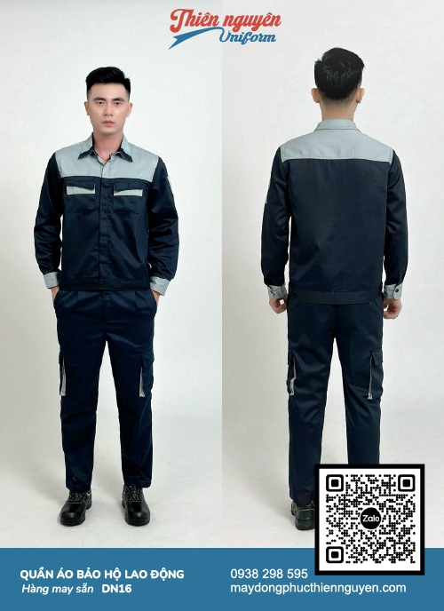 Đồng phục bảo hộ - DN16 thiết kế túi hộp hiện đại