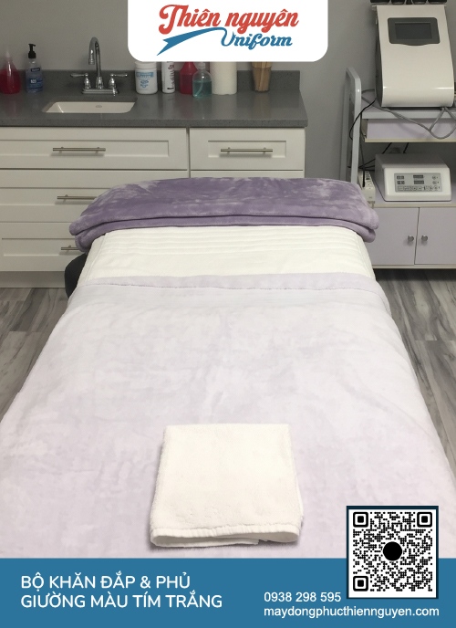 Mẫu khăn trải giường spa 90x190cm microfiber