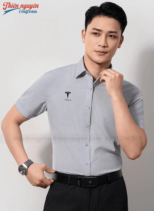 Áo đồng phục sơ mi ngắn tay TN46