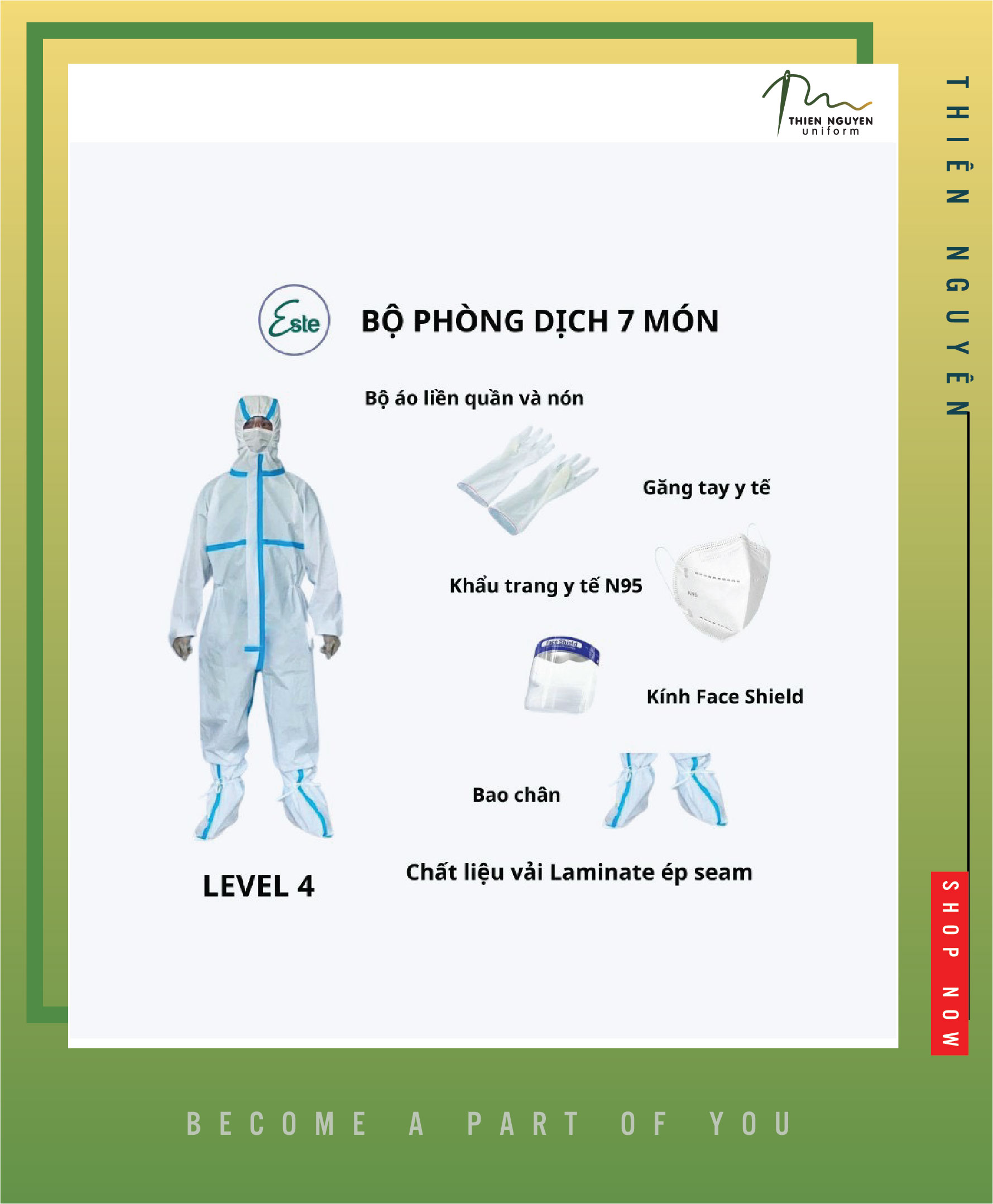 COMBO ĐỒ PHÒNG DỊCH LEVEL 4